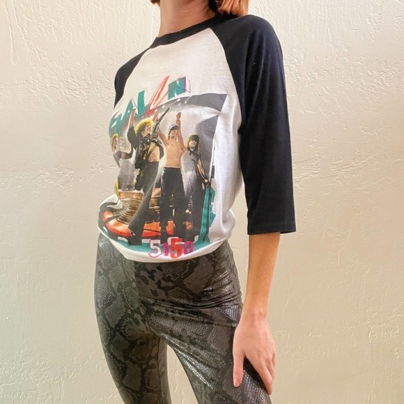 Vintage 1986 Van Halen 5150 Concert Raglan Band Tee - Picture 7 of 9